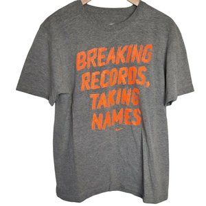 Nike Men's T-Shirt Regular Fit "Breaking records, taken names" Graphic, Size M